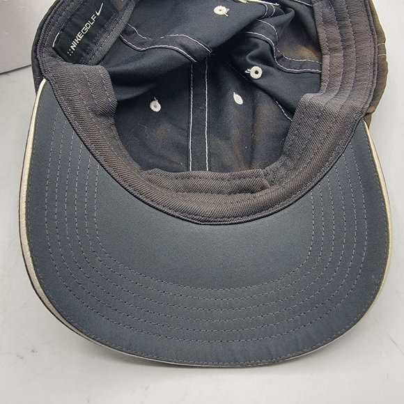 Nike Golf Hat Cap Distressed Black White Embroidered Adult Golfer Golfing main image 5